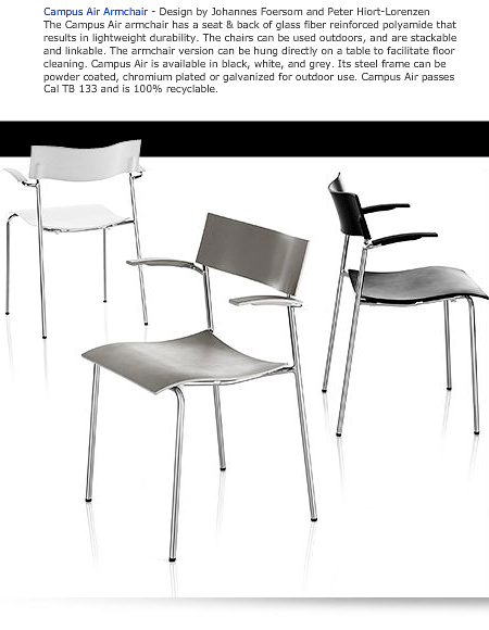 monz chair and tables